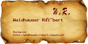 Waldhauser Róbert névjegykártya